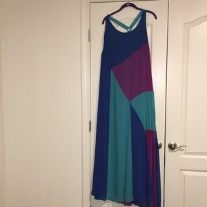 Jewel tone Colorblock Maxi